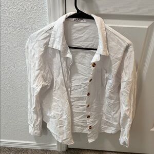 Women's Classic White Button-Down Shirt